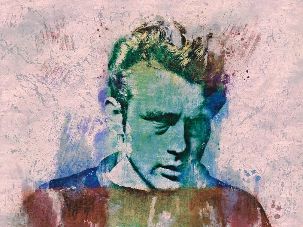 Colloriertes Portraitfoto von James Dean